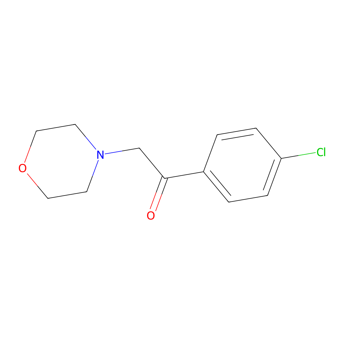 1-(4-Chlorophenyl)-2-morpholin-4-ylethanone molecular structure, CAS 20099-95-0