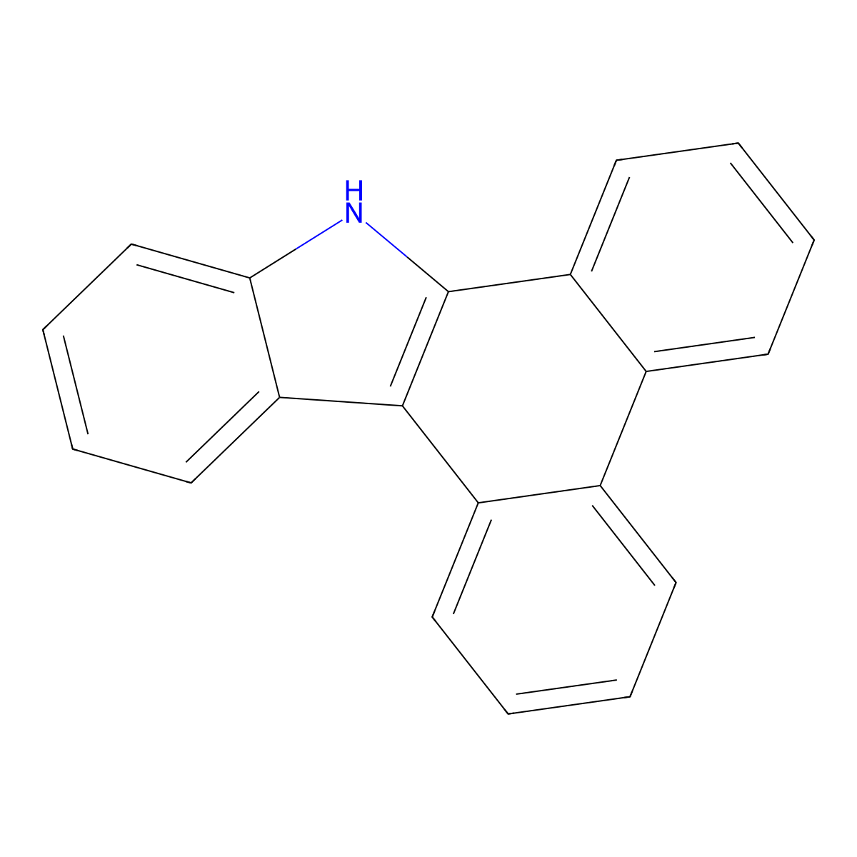 Dibenzo(a,C)carbazole molecular structure, CAS 201-67-2