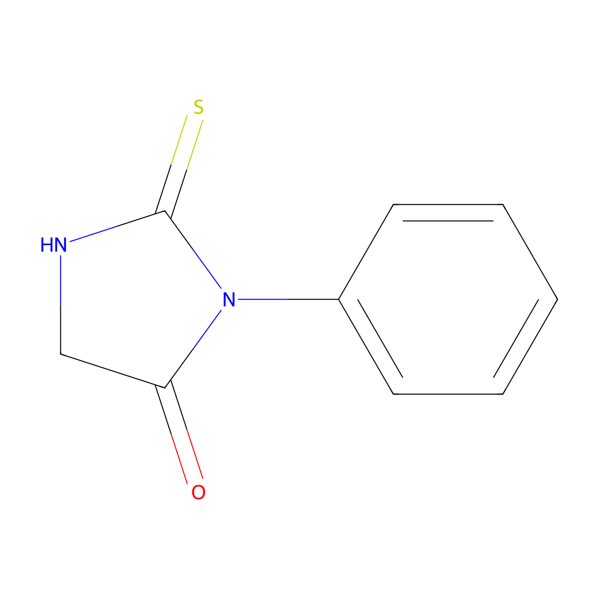 Phenylthiohydantoin molecular structure, CAS 2010-15-3