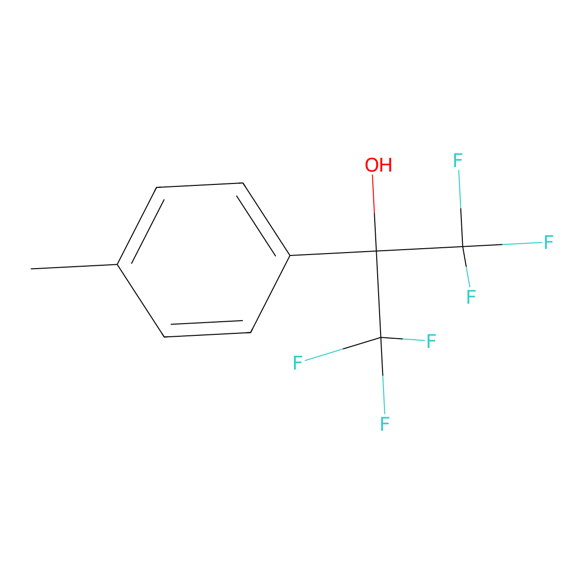 2-(p-Tolyl)hexafluoroisopropanol molecular structure, CAS 2010-61-9