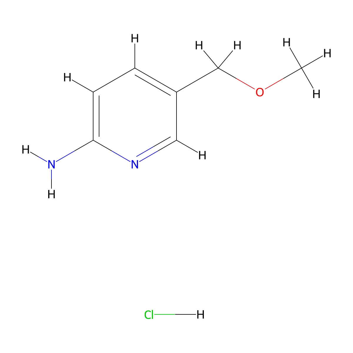 5-(Methoxymethyl)pyridin-2-amine hydrochloride molecular structure, CAS 201002-17-7