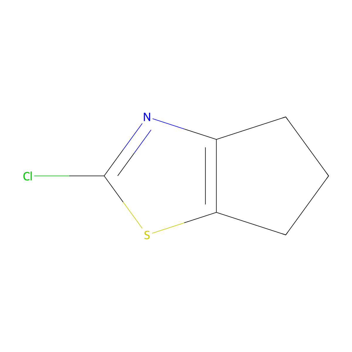 2-Chloro-5,6-dihydro-4H-cyclopenta[d]thiazole molecular structure, CAS 201006-49-7
