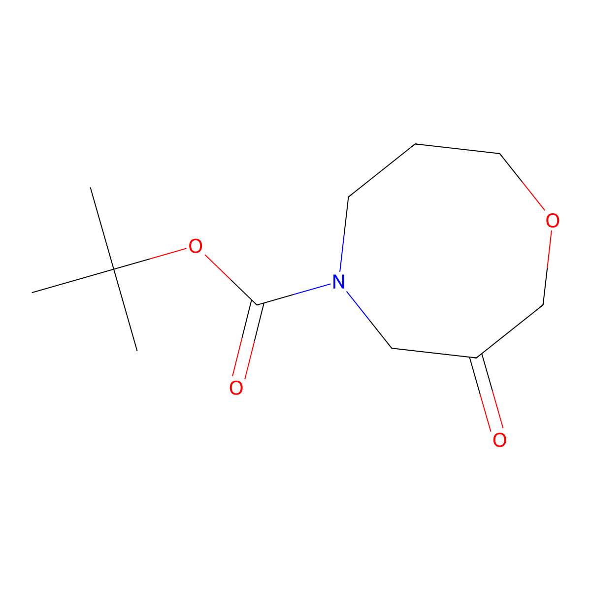 tert-Butyl 3-oxo-1,5-oxazocane-5-carboxylate molecular structure, CAS 2010093-12-4