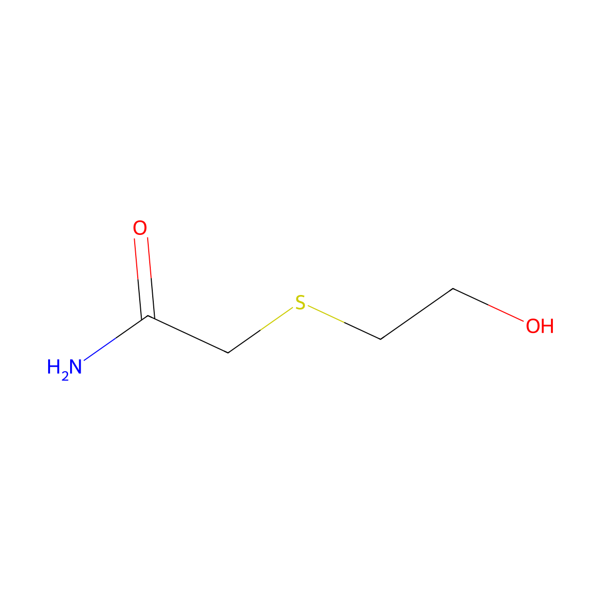 2-[(2-Hydroxyethyl)thio]acetamide molecular structure, CAS 20101-84-2