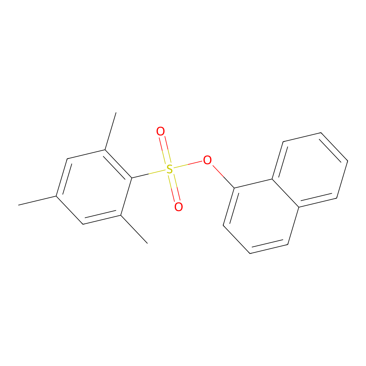 Naphthalen-1-yl 2,4,6-trimethylbenzenesulfonate molecular structure, CAS 201014-93-9