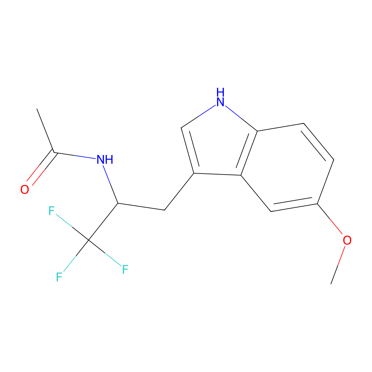N-(1,1,1-Trifluoro-3-(5-methoxy-1H-indol-3-YL)propan-2-YL)acetamide molecular structure, CAS 2010149-63-8