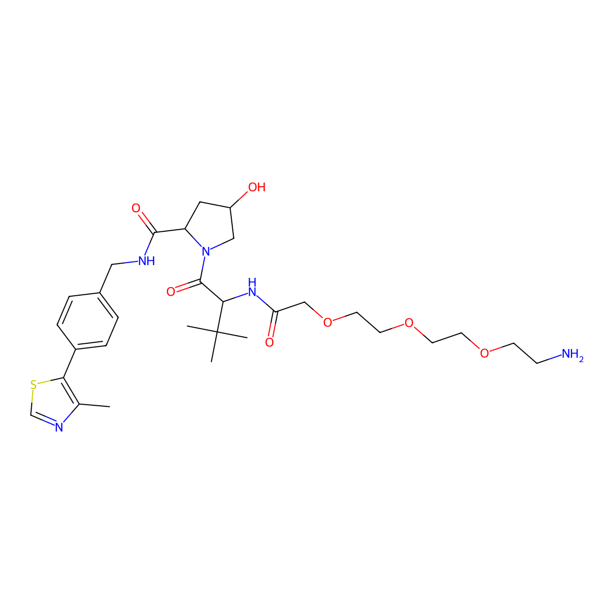 (S,R,S)-Ahpc-peg3-NH2 molecular structure, CAS 2010159-56-3
