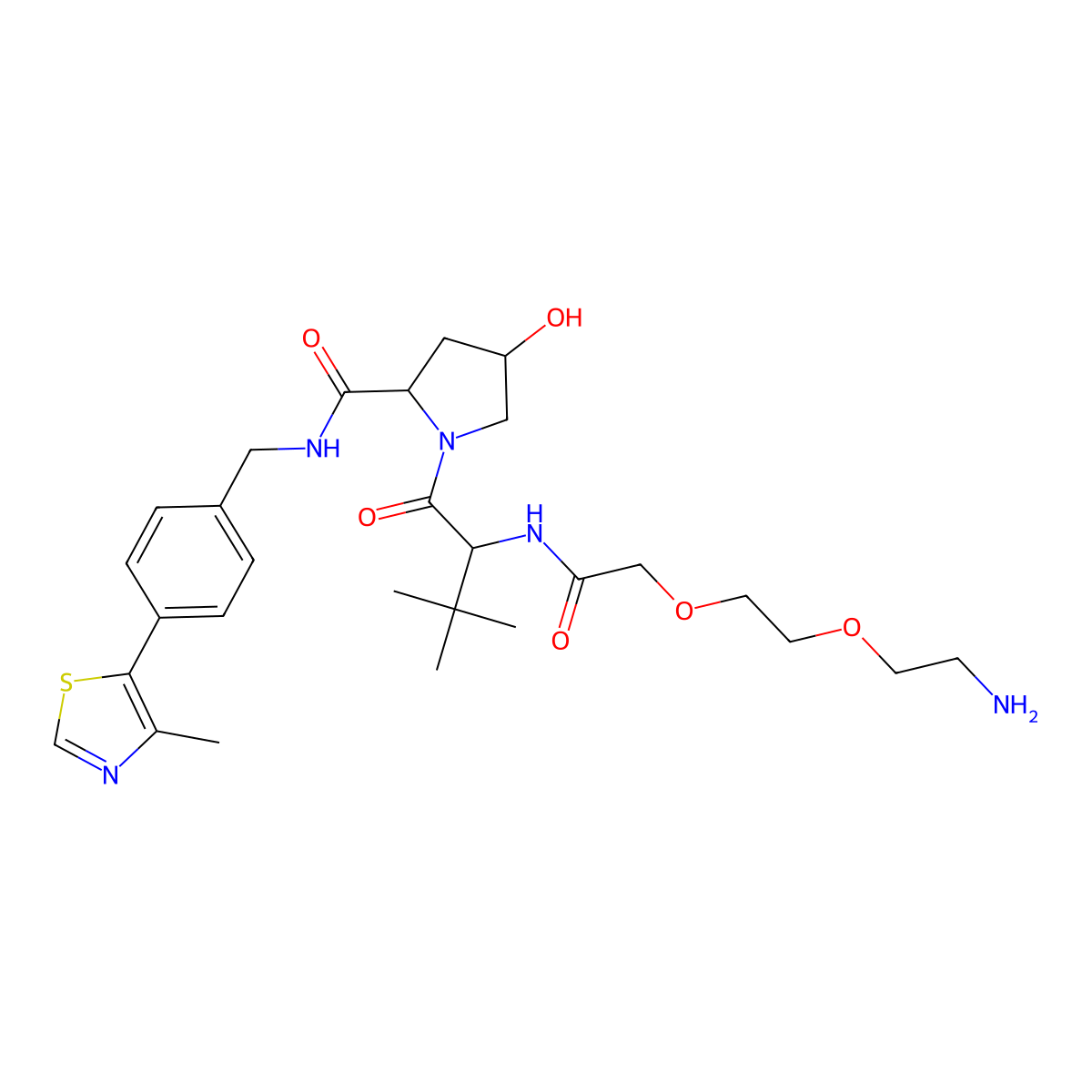 (S,R,S)-Ahpc-peg2-NH2 molecular structure, CAS 2010159-60-9