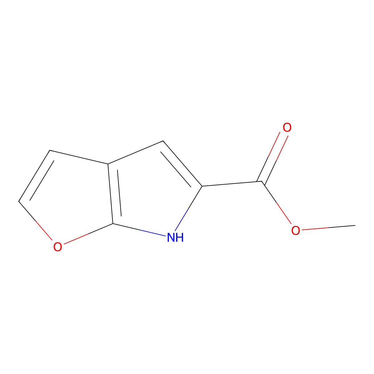 6H-Furo(2,3-b)pyrrole-5-carboxylic acid methyl ester molecular structure, CAS 201019-27-4