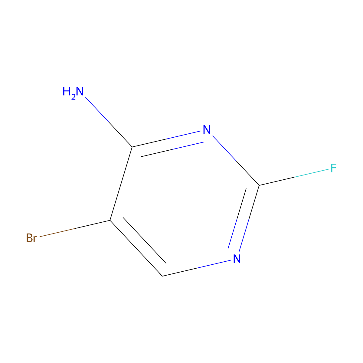 5-Bromo-2-fluoropyrimidin-4-amine molecular structure, CAS 2010226-91-0