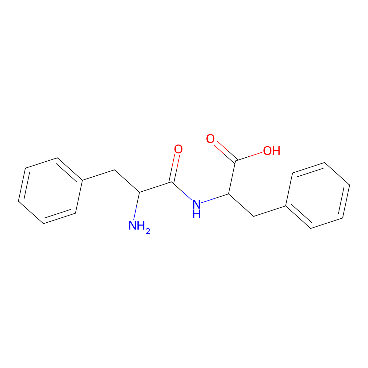 Phenylalanylphenylalanine molecular structure, CAS 201023-39-4