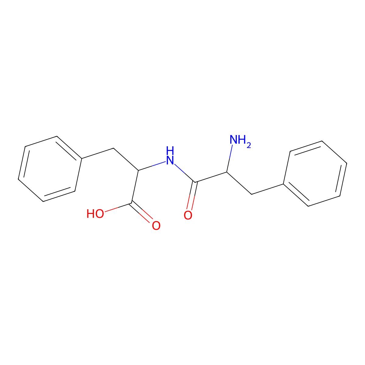 Phenylalanylphenylalanine molecular structure, CAS 201023-39-4