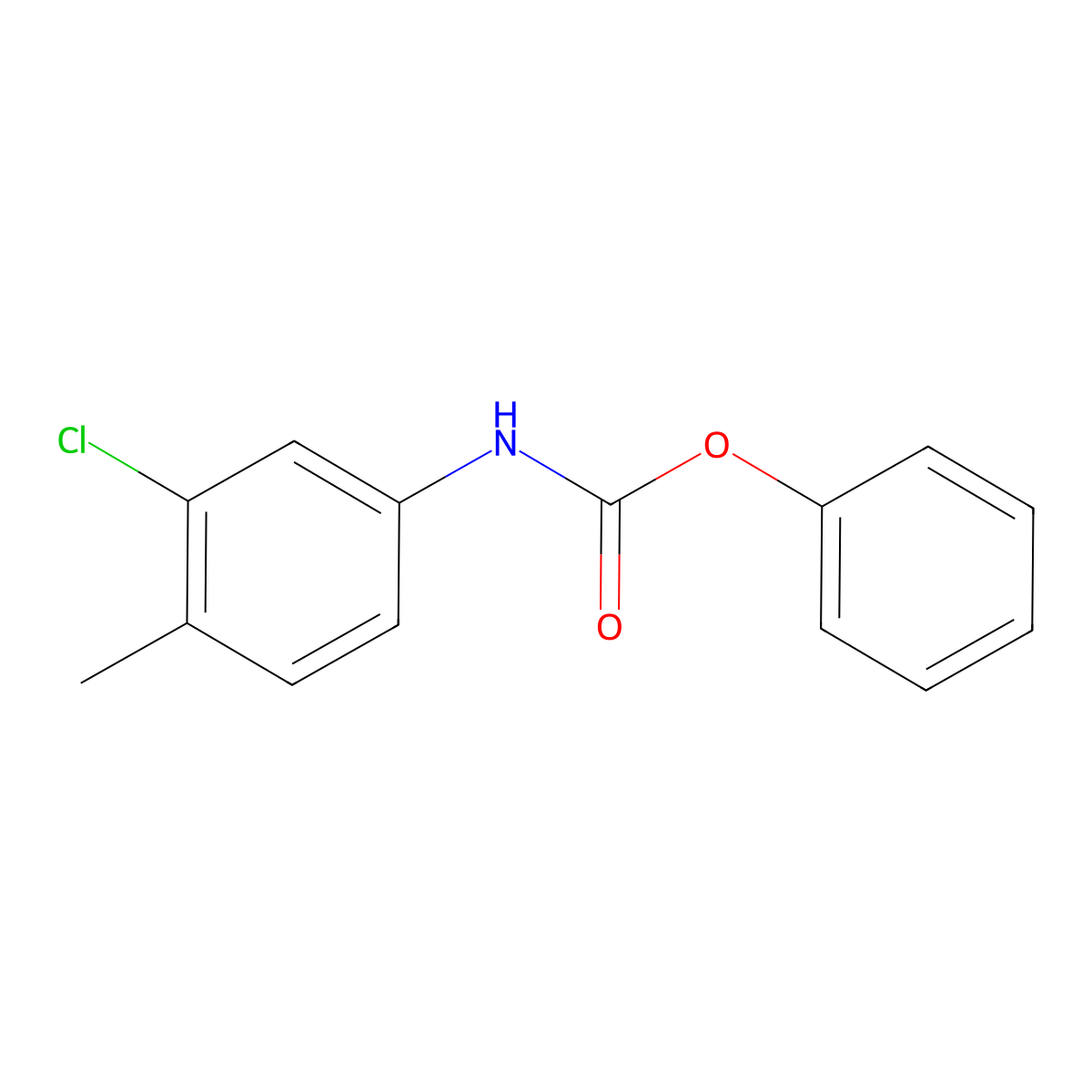 phenyl N-(3-chloro-4-methylphenyl)carbamate molecular structure, CAS 201023-69-0