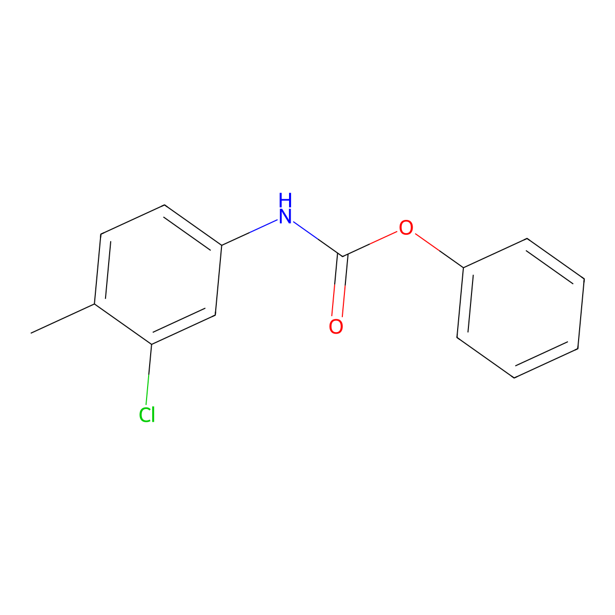 phenyl N-(3-chloro-4-methylphenyl)carbamate molecular structure, CAS 201023-69-0