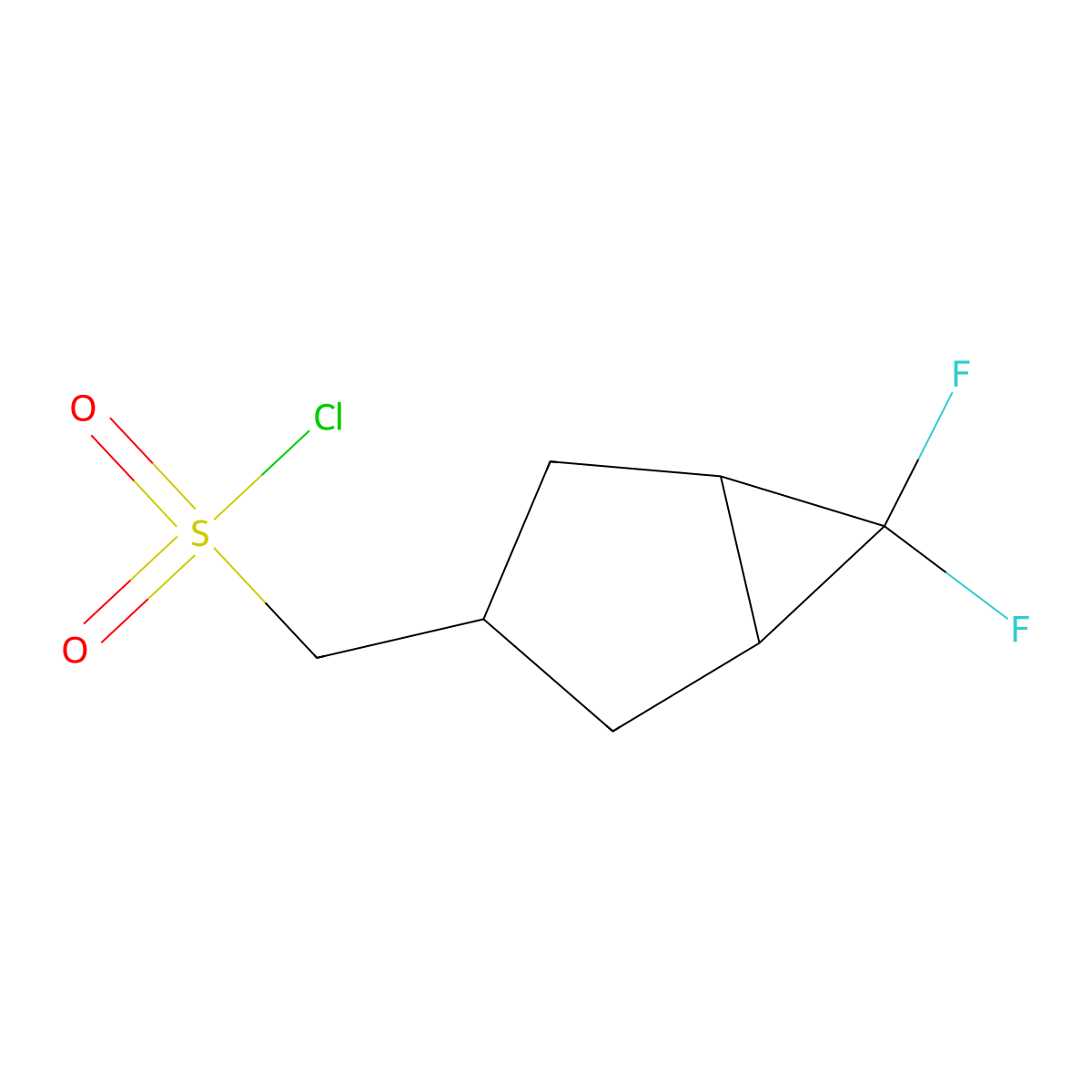 {6,6-Difluorobicyclo[3.1.0]hexan-3-yl}methanesulfonyl chloride molecular structure, CAS 2010252-59-0