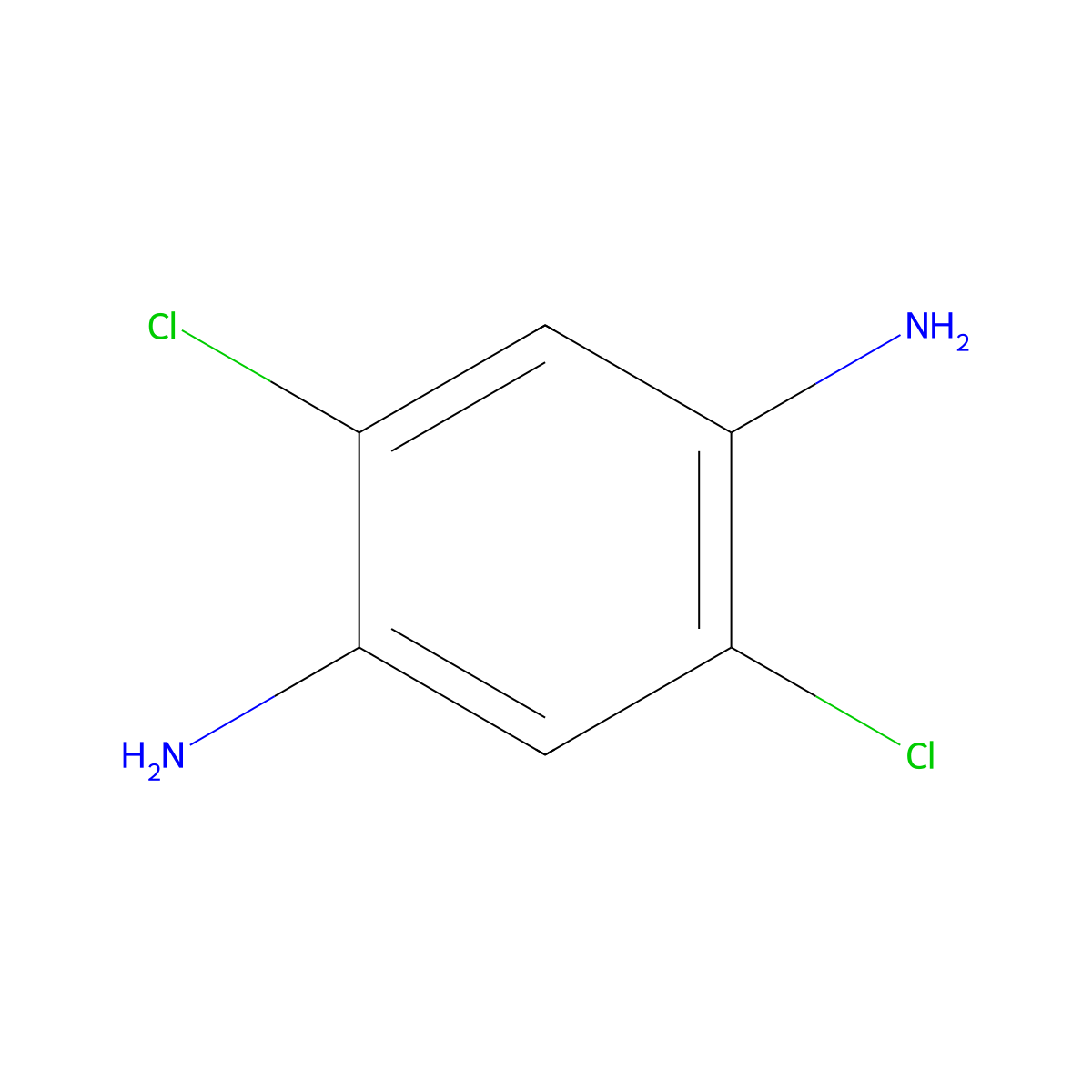 2,5-Dichloro-1,4-benzenediamine molecular structure, CAS 20103-09-7