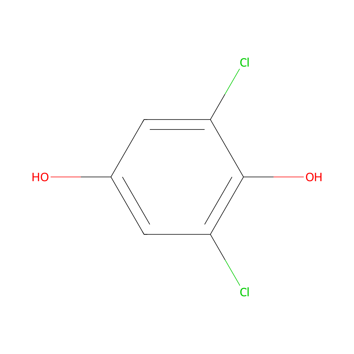 2,6-Dichlorohydroquinone molecular structure, CAS 20103-10-0