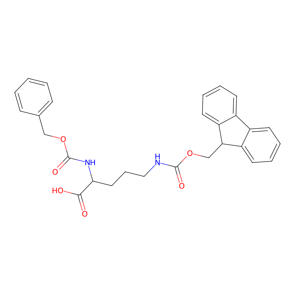 Z-Orn(fmoc)-OH molecular structure, CAS 201048-68-2