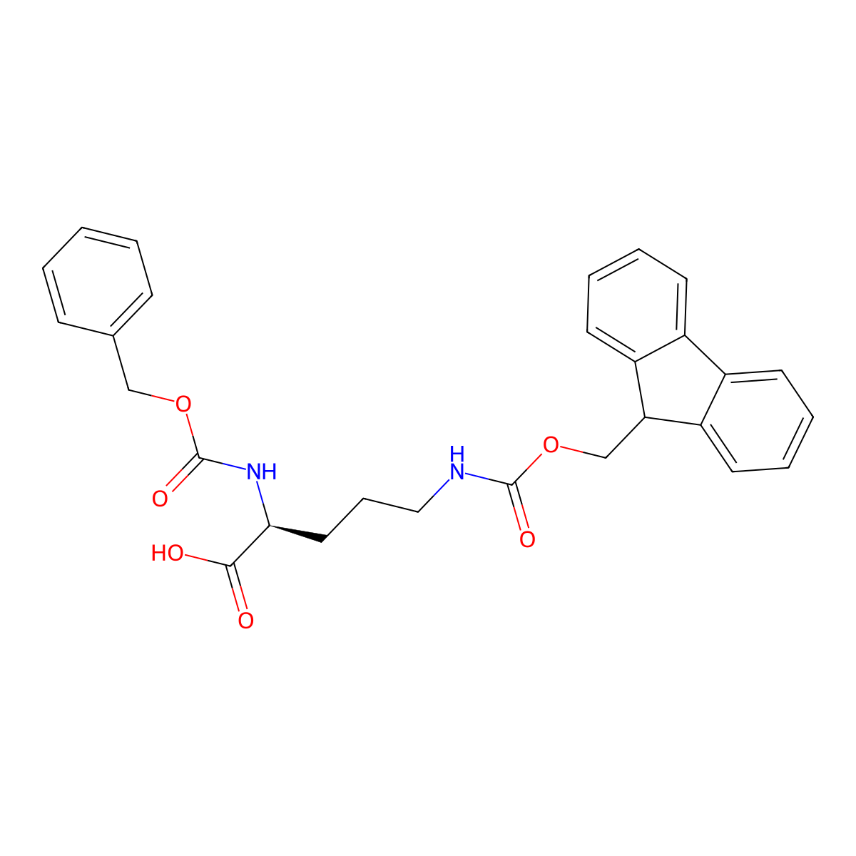 Z-Orn(fmoc)-OH molecular structure, CAS 201048-68-2