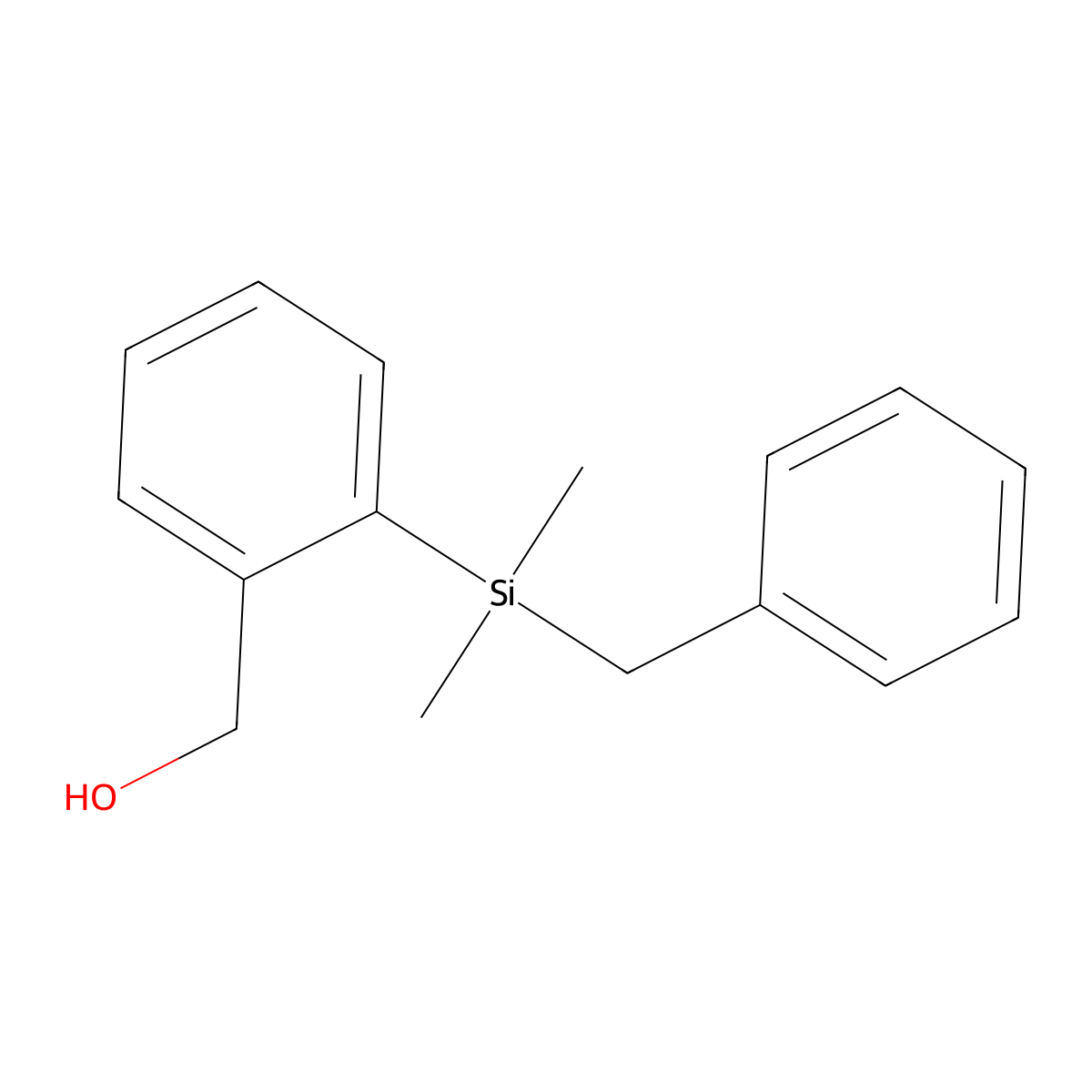 (2-(Benzyldimethylsilyl)phenyl)methanol molecular structure, CAS 201050-00-2