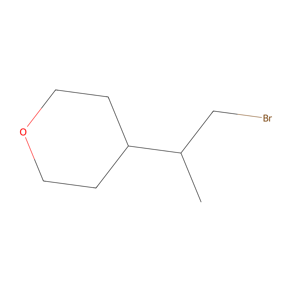 4-(1-Bromopropan-2-yl)oxane molecular structure, CAS 2010580-45-5