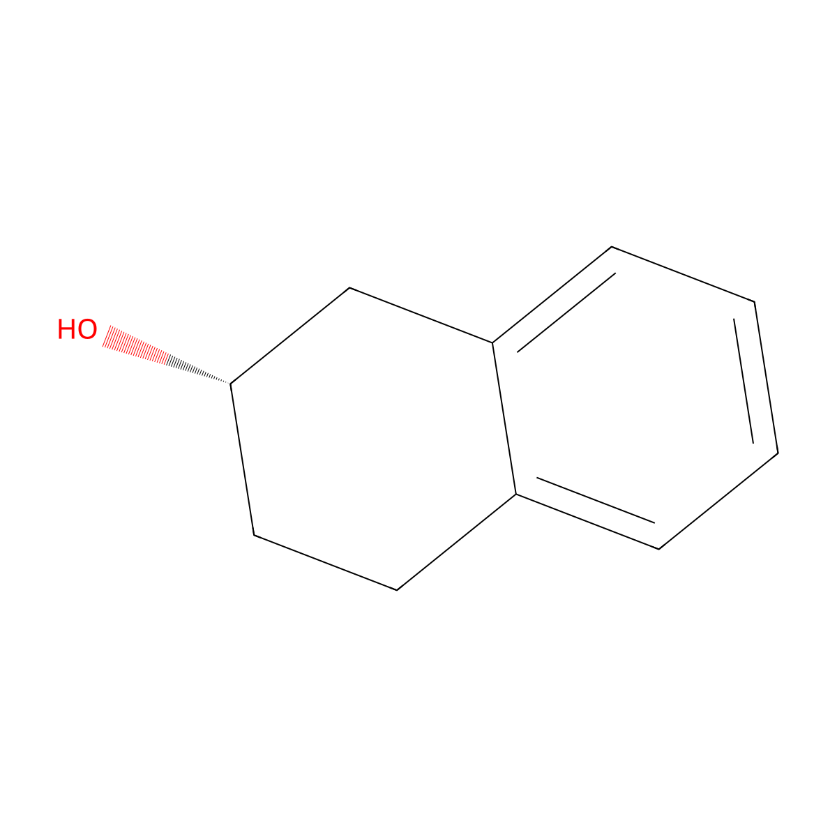 (2S)-1,2,3,4-tetrahydronaphthalen-2-ol molecular structure, CAS 20107-40-8