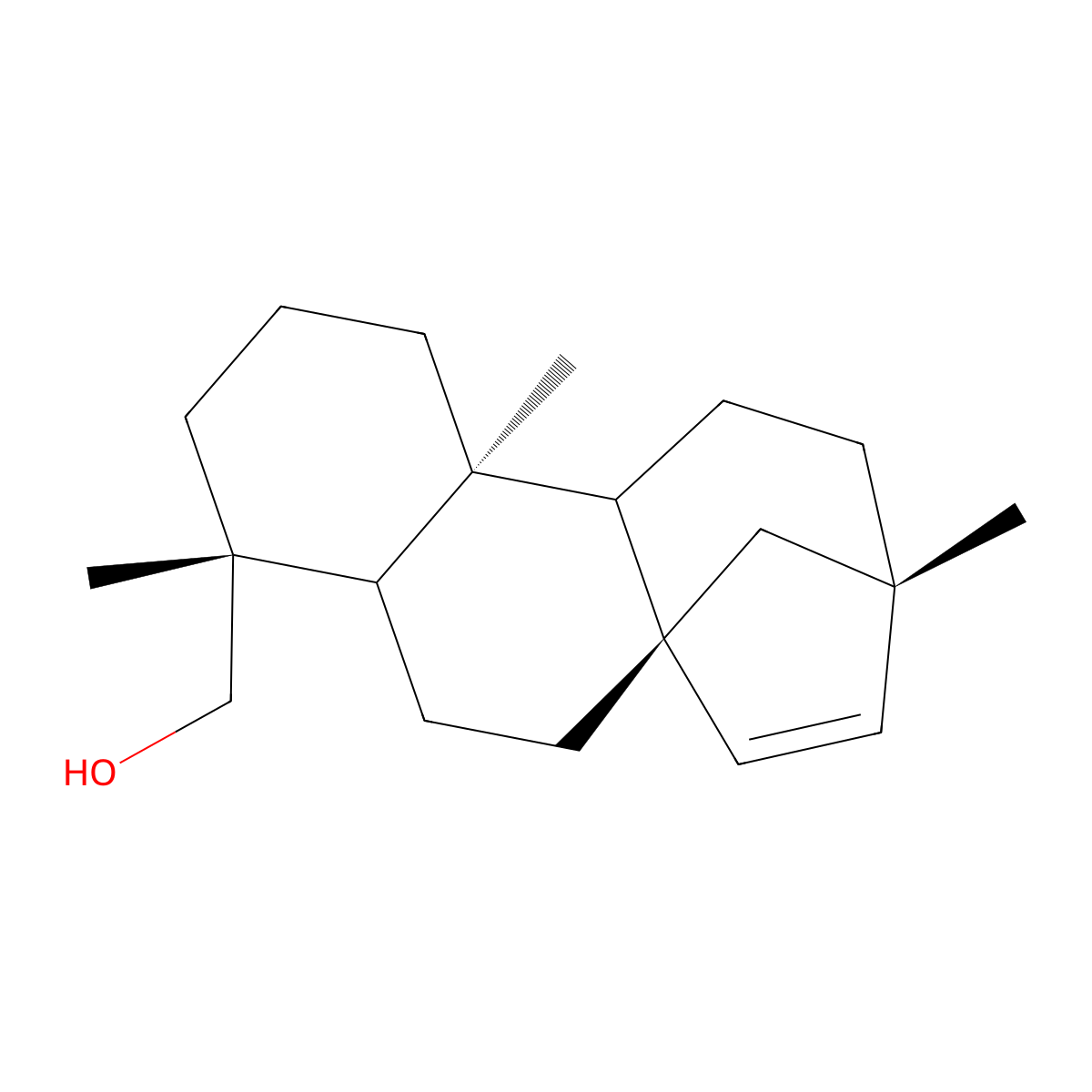 (8R,13S)-13-Methyl-17-norkaur-15-en-18-ol molecular structure, CAS 20107-90-8