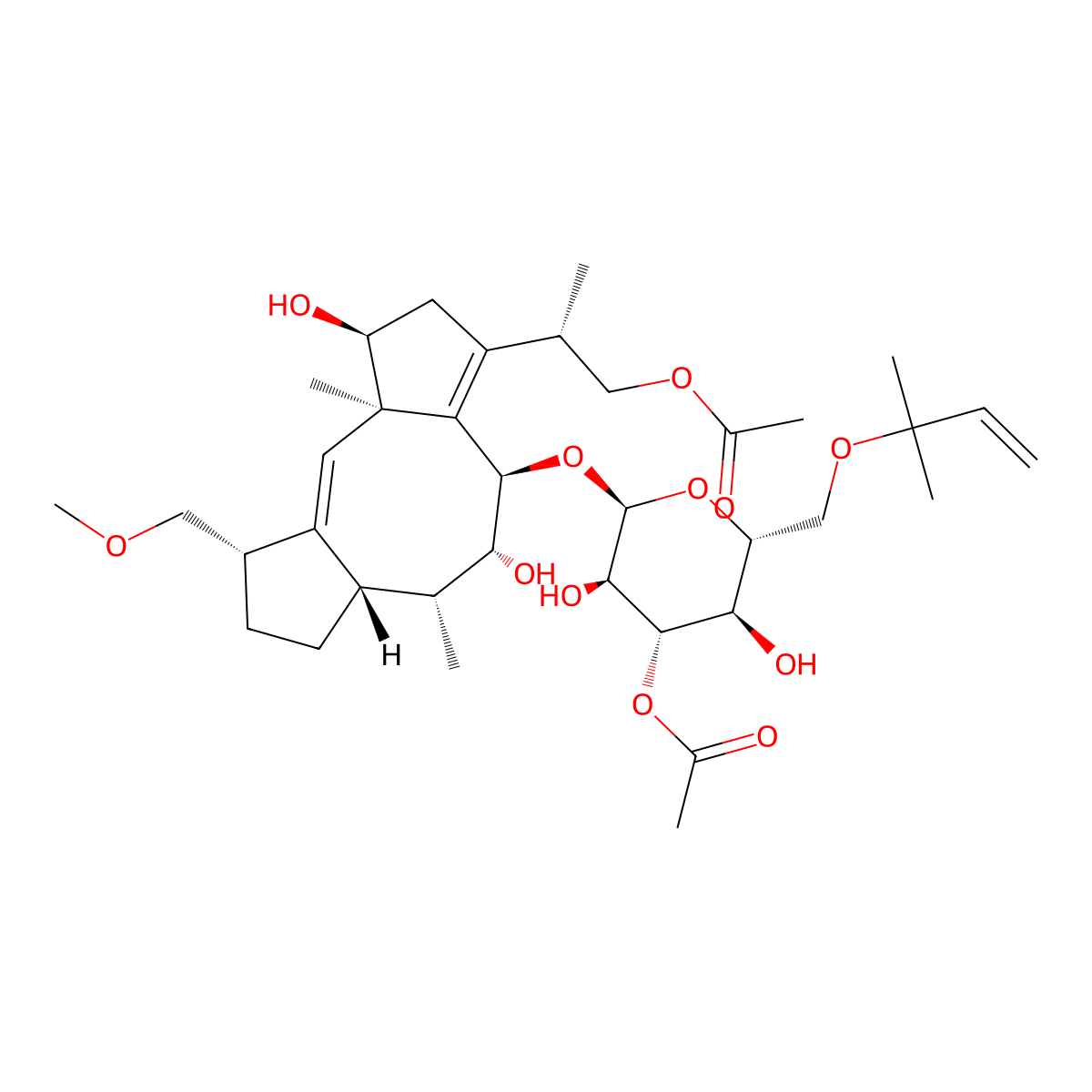 Fusicoccin molecular structure, CAS 20108-30-9