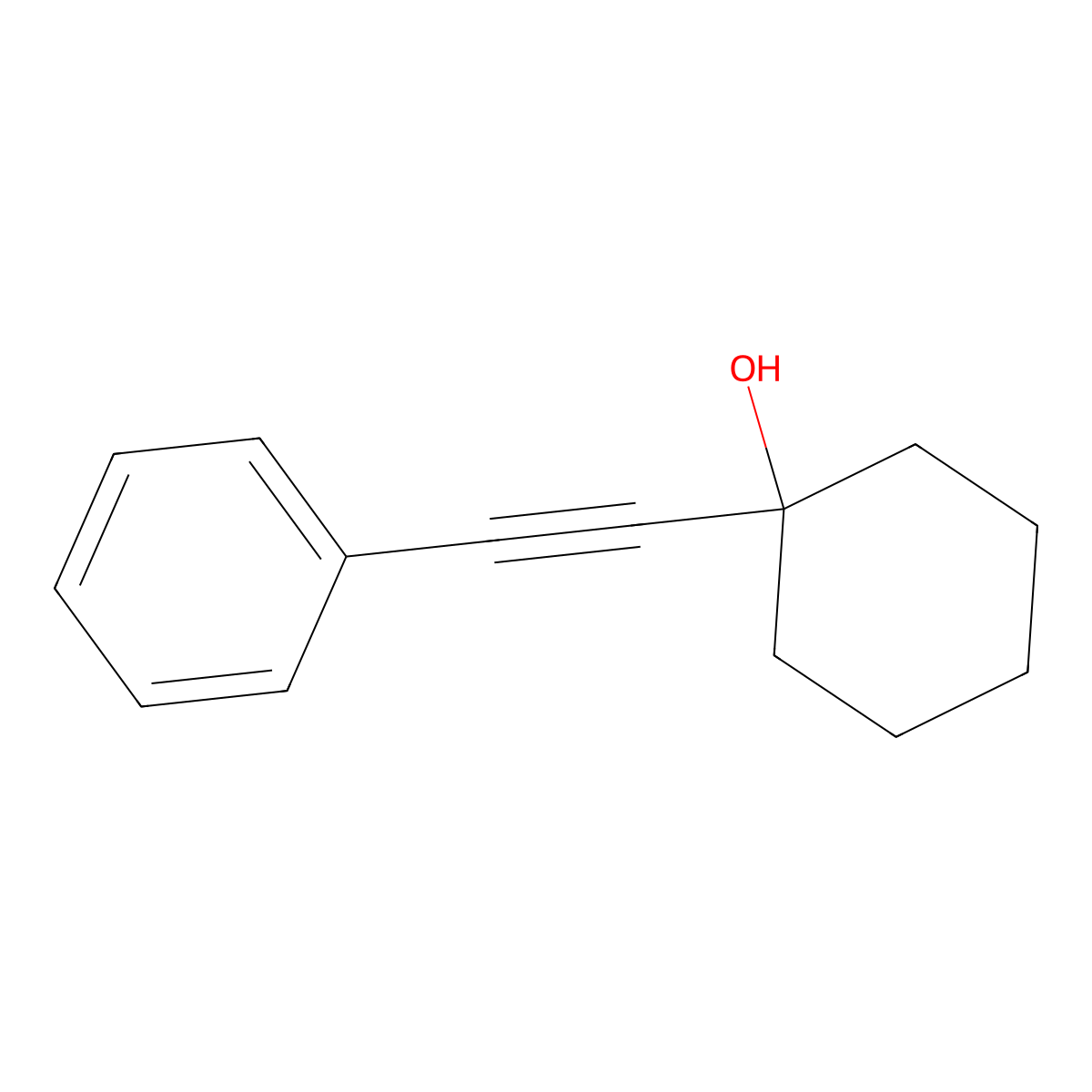 1-(Phenylethynyl)-1-cyclohexanol molecular structure, CAS 20109-09-5