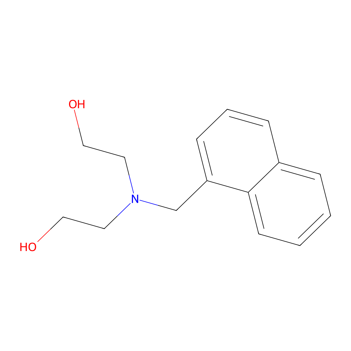 2,2'-[(Naphthalen-1-ylmethyl)imino]diethanol molecular structure, CAS 20109-33-5