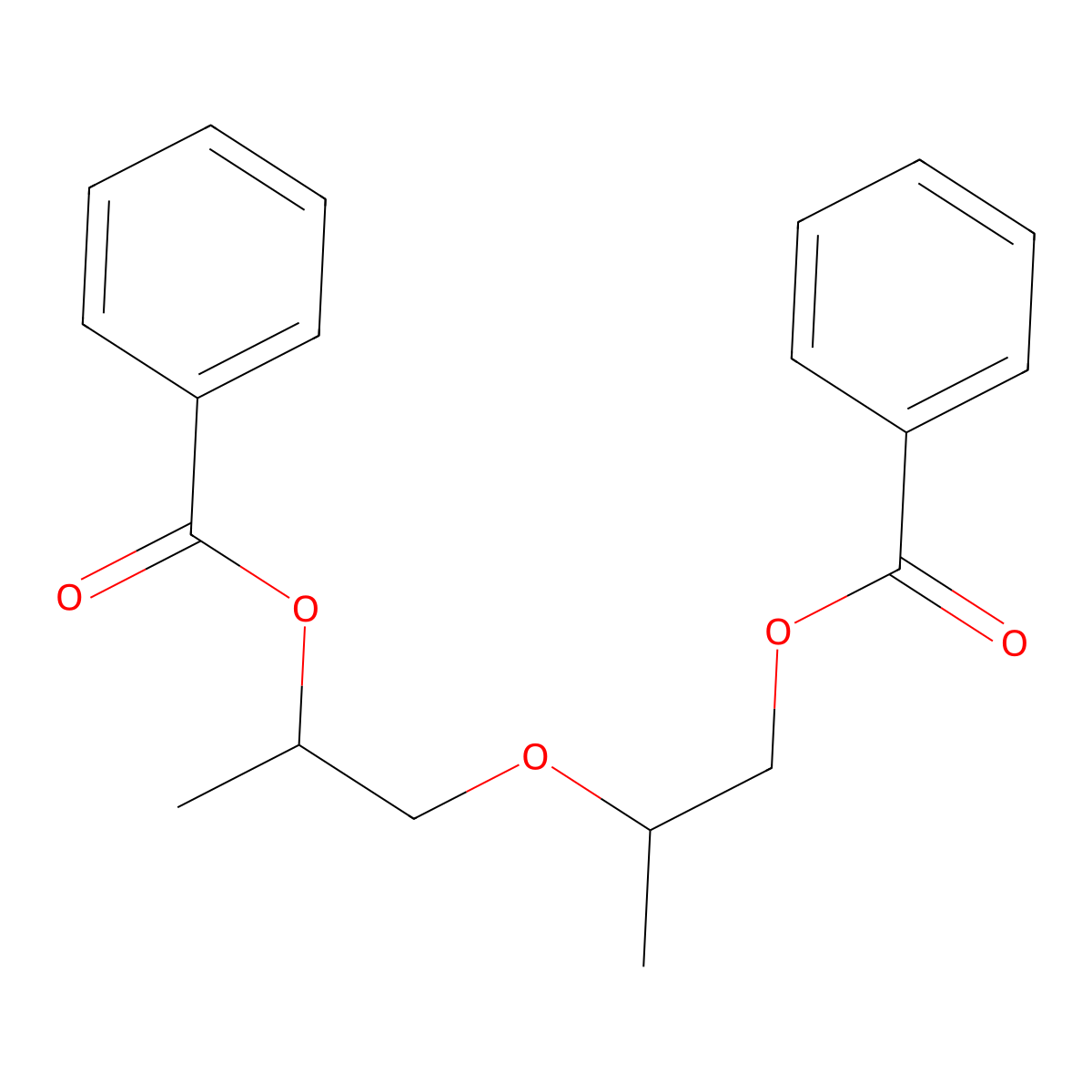 2-(2-(Benzoyloxy)propoxy)-1-propanol 1-benzoate molecular structure, CAS 20109-39-1