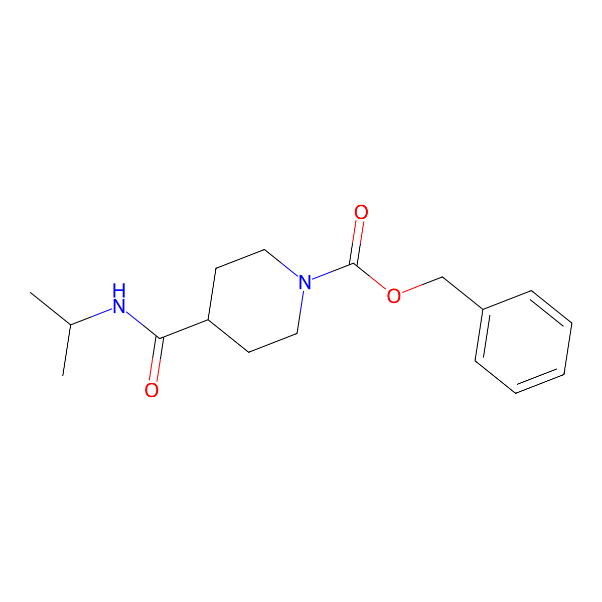 Benzyl 4-(isopropylcarbamoyl)piperidine-1-carboxylate molecular structure, CAS 2010927-44-1