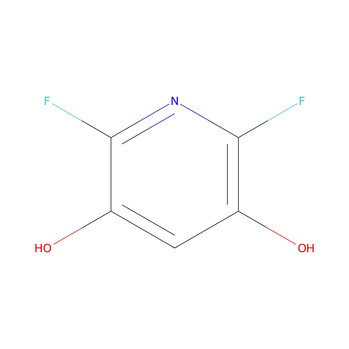 2,6-Difluoropyridine-3,5-diol molecular structure, CAS 2010955-41-4