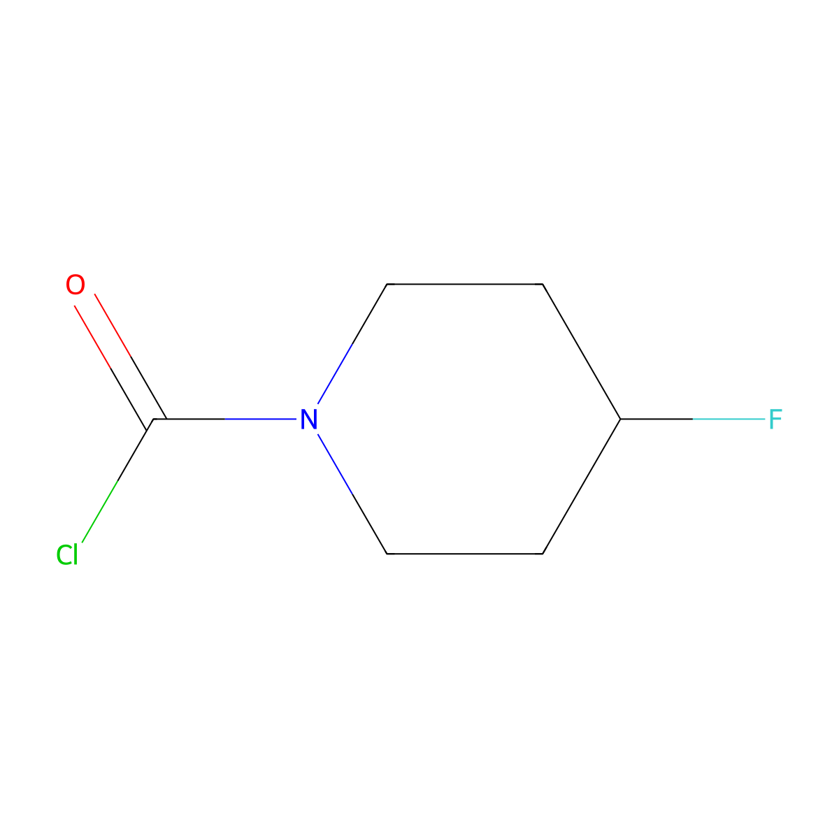 4-Fluoropiperidine-1-carbonyl chloride molecular structure, CAS 2010981-81-2