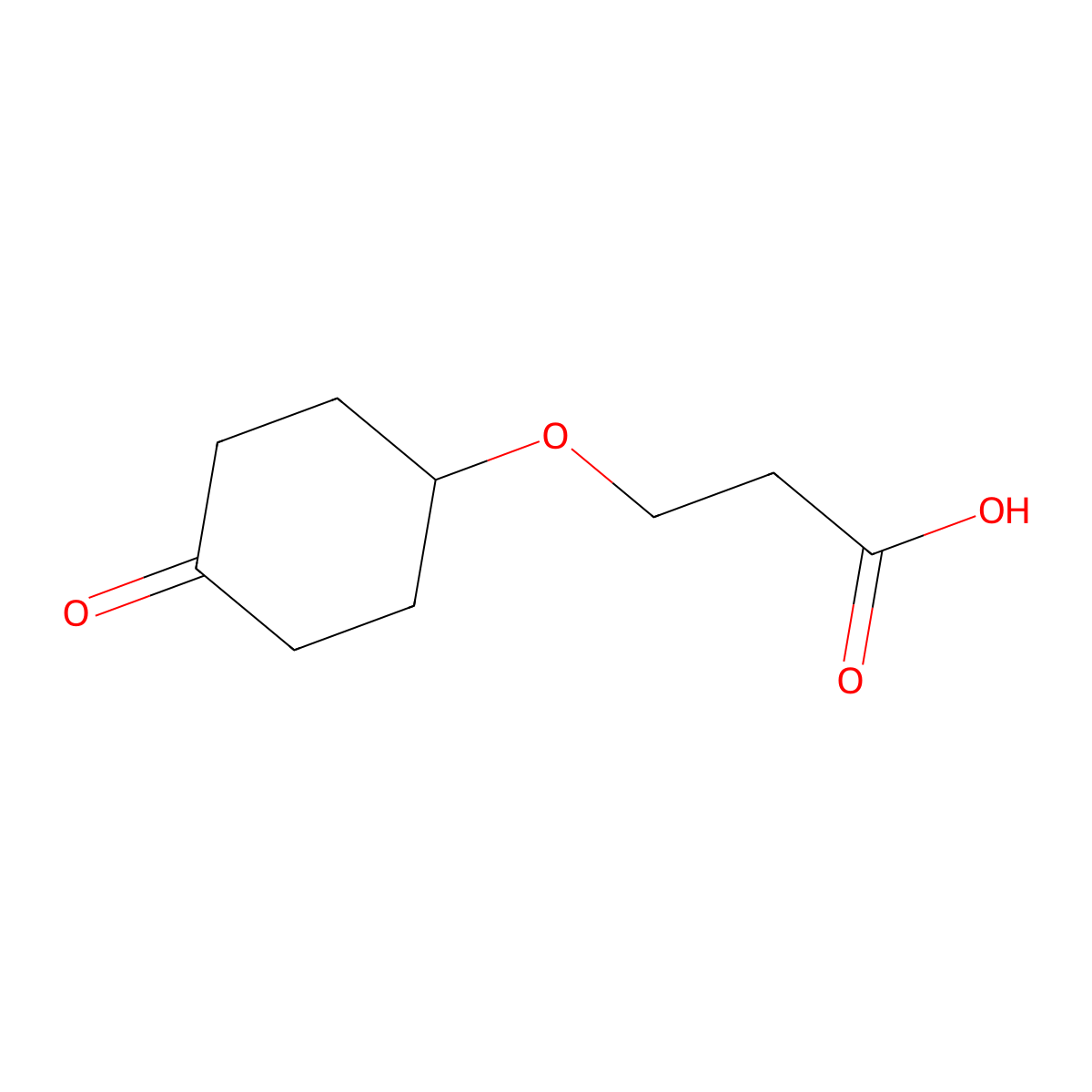 3-[(4-Oxocyclohexyl)oxy]propanoic acid molecular structure, CAS 2010983-34-1