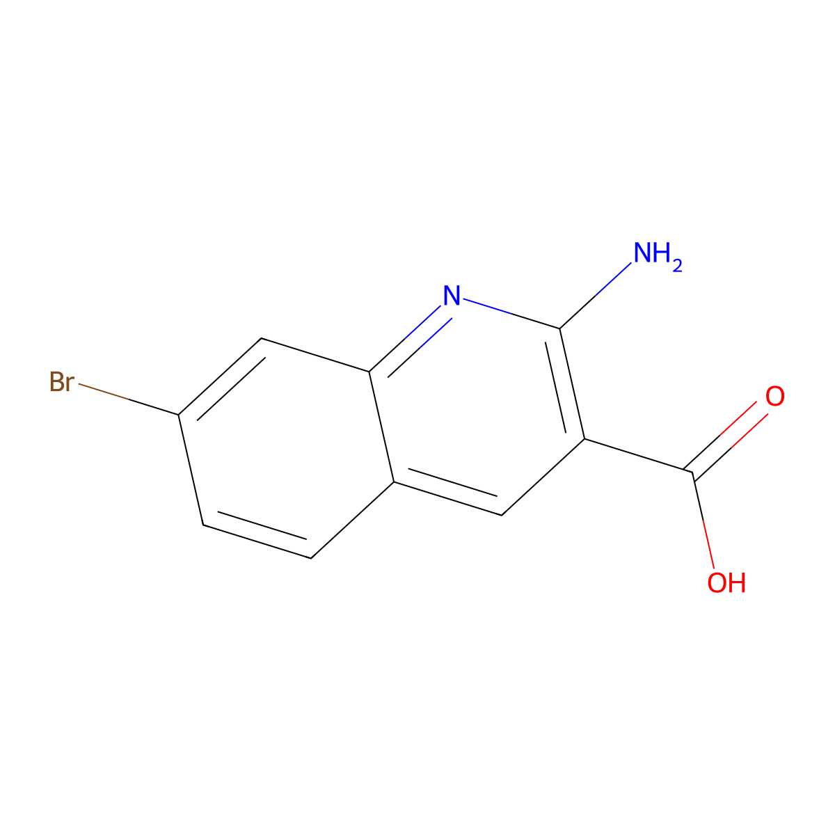 2-Amino-7-bromoquinoline-3-carboxylic acid molecular structure, CAS 2010983-71-6