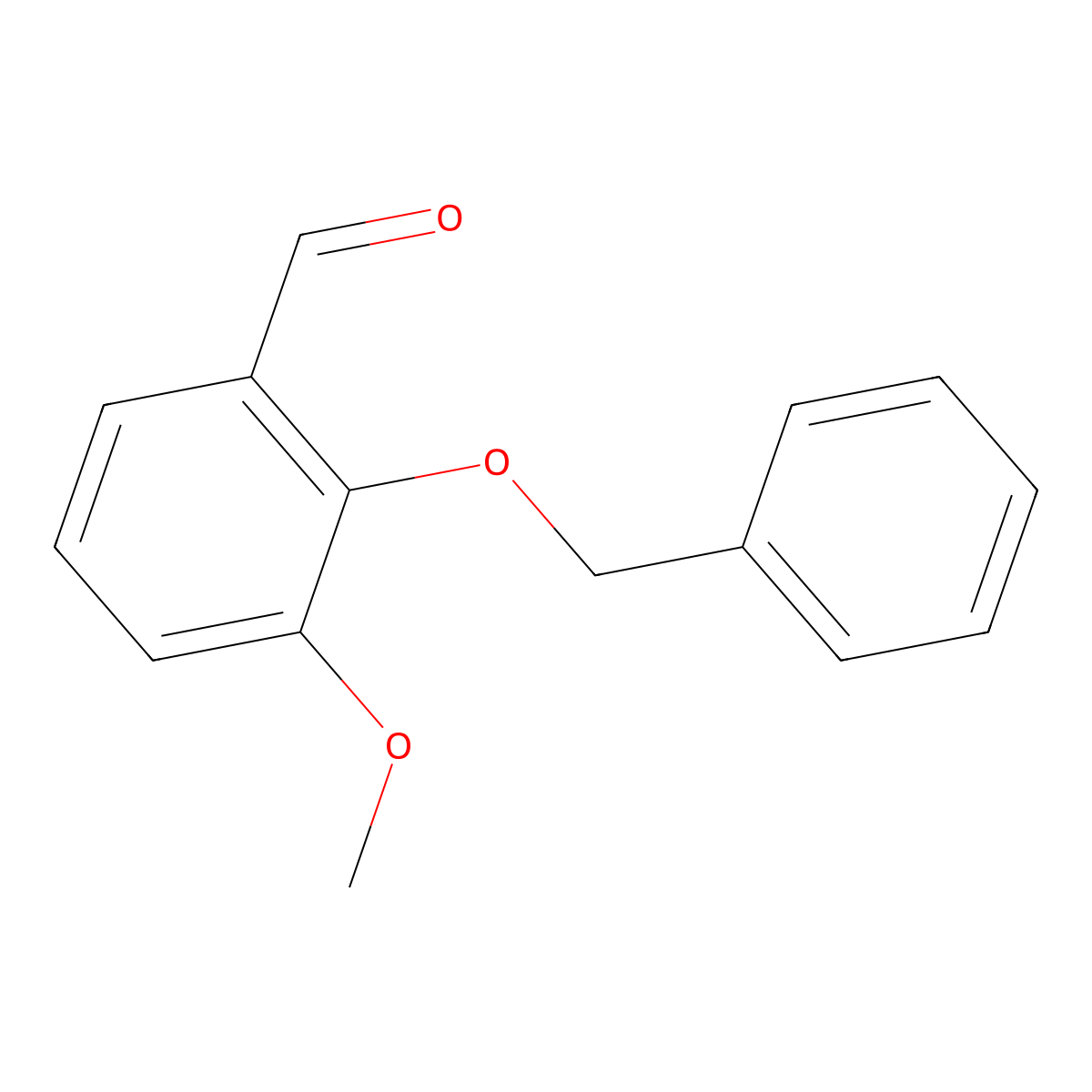 2-(Benzyloxy)-3-methoxybenzaldehyde molecular structure, CAS 2011-06-5