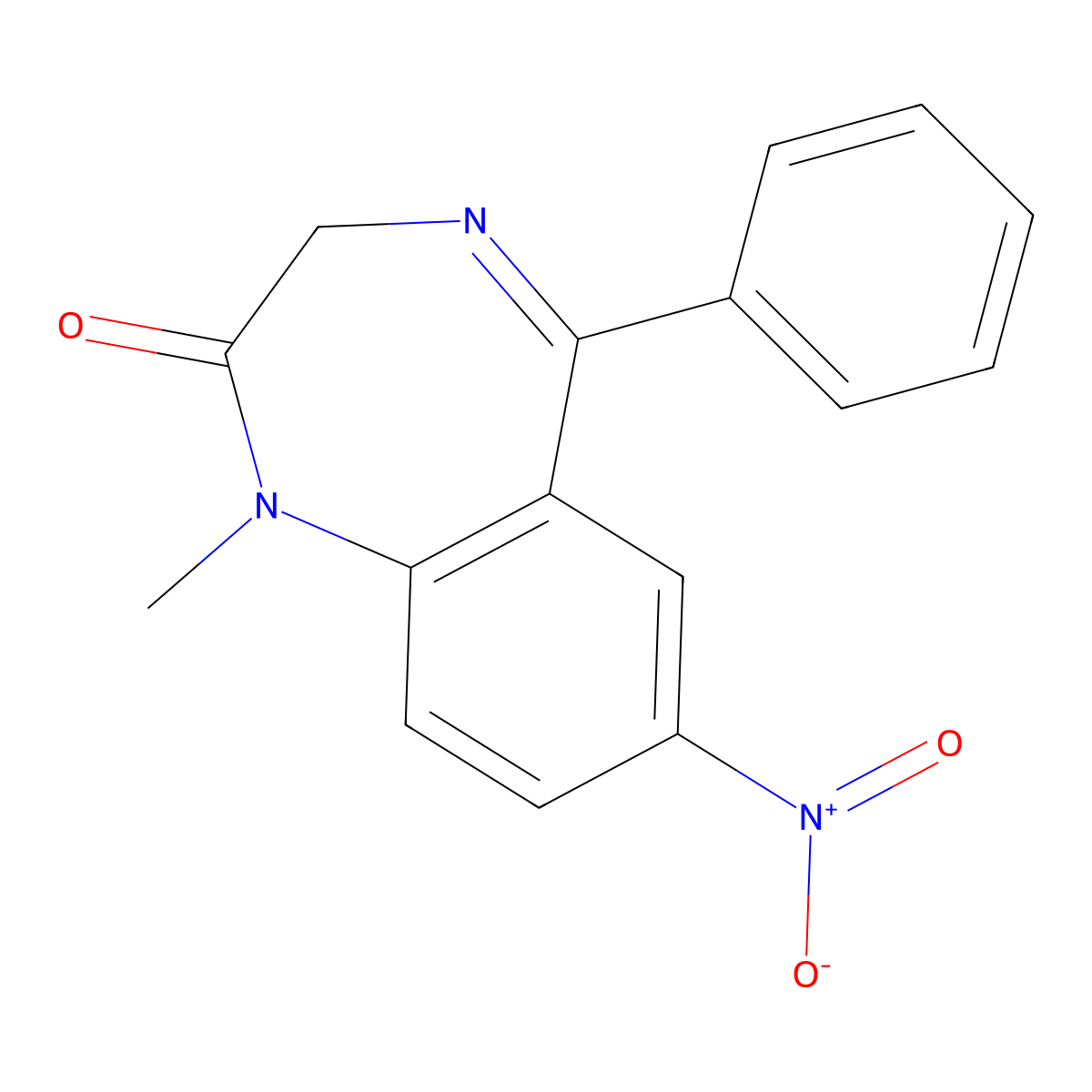 Nimetazepam molecular structure, CAS 2011-67-8