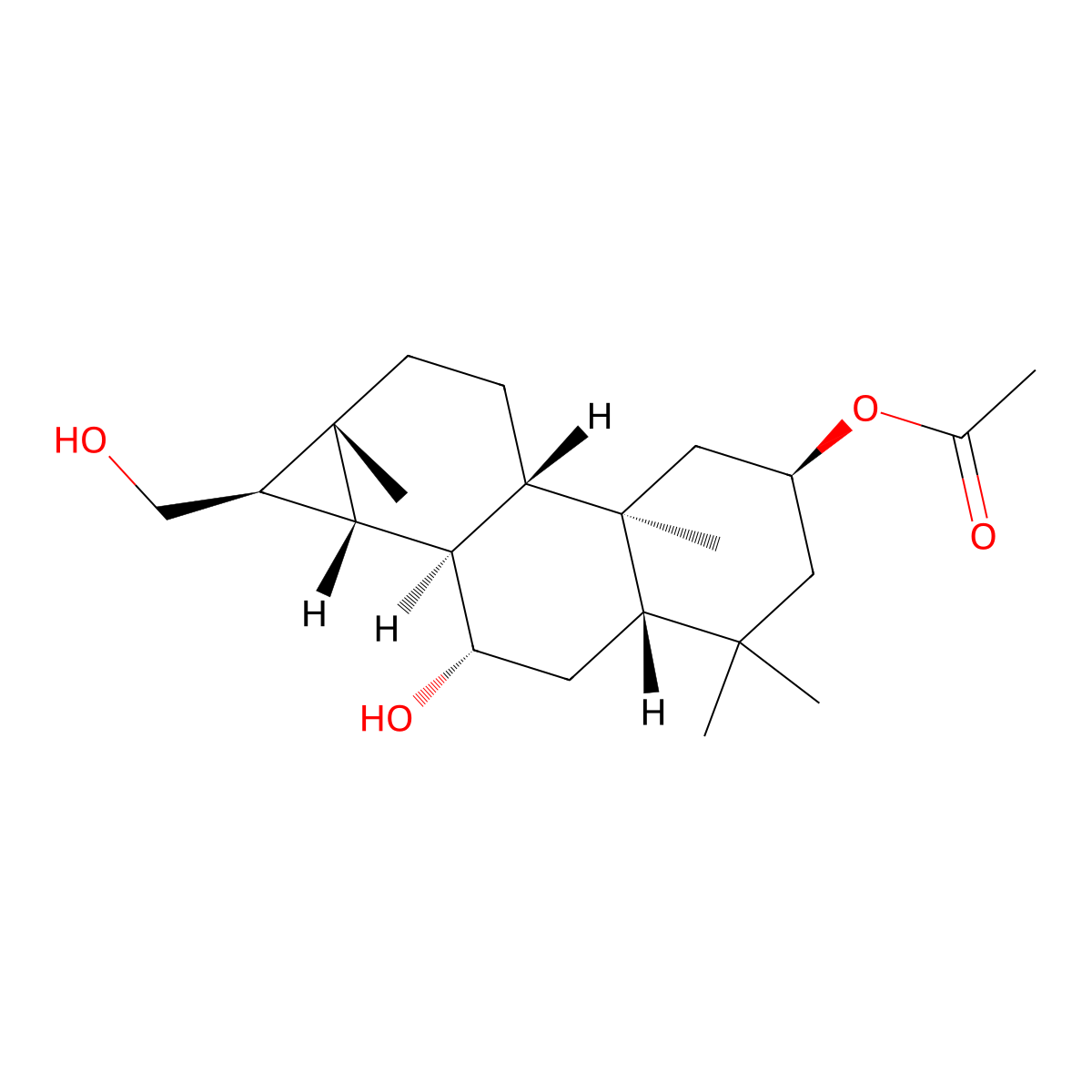 [(1R,1aS,1bR,2S,3aS,6S,7aR,7bS,9aR)-2-hydroxy-1-(hydroxymethyl)-4,4,7a,9a-tetramethyl-1,1a,1b,2,3,3a,5,6,7,7b,8,9-dodecahydrocyclopropa[a]phenanthren-6-yl] acetate molecular structure, CAS 2011034-27-6