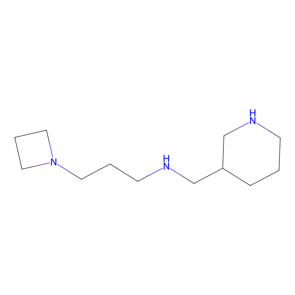 [3-(Azetidin-1-yl)propyl][(piperidin-3-yl)methyl]amine molecular structure, CAS 2011082-26-9