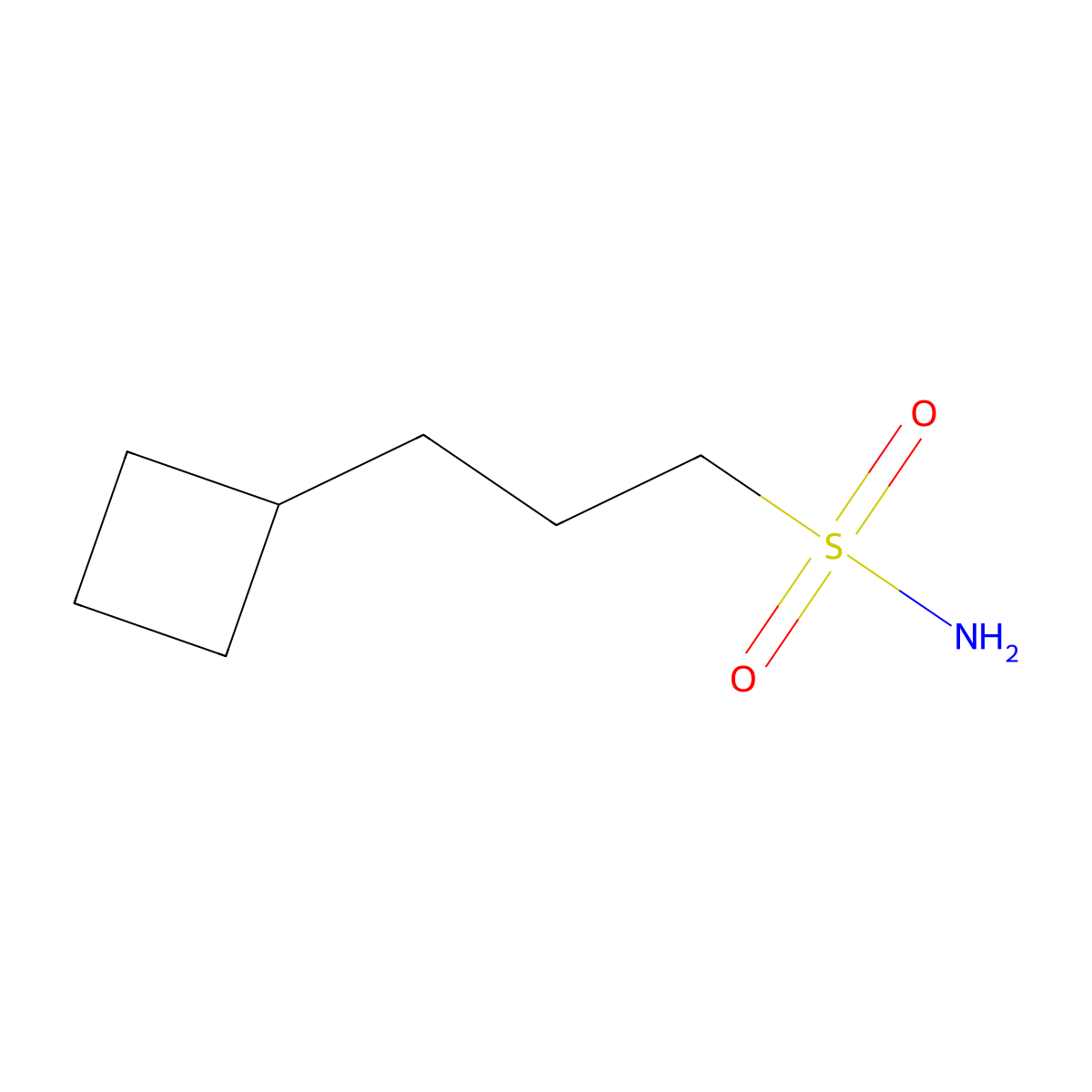 3-Cyclobutylpropane-1-sulfonamide molecular structure, CAS 2011097-61-1