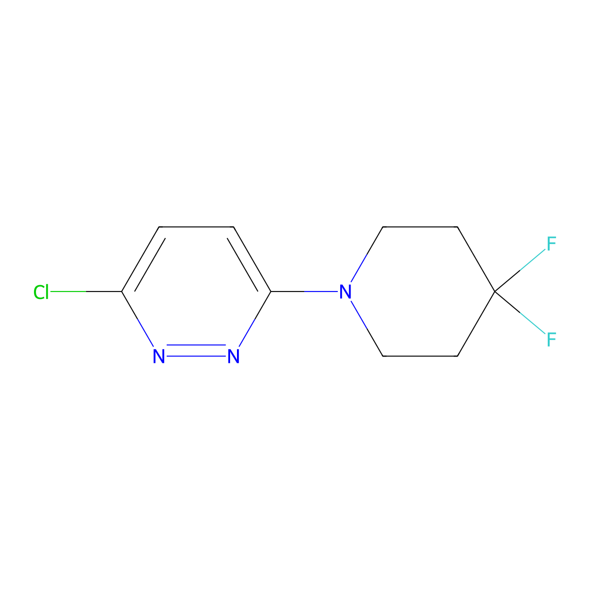 3-Chloro-6-(4,4-difluoropiperidin-1-yl)pyridazine molecular structure, CAS 2011124-55-1
