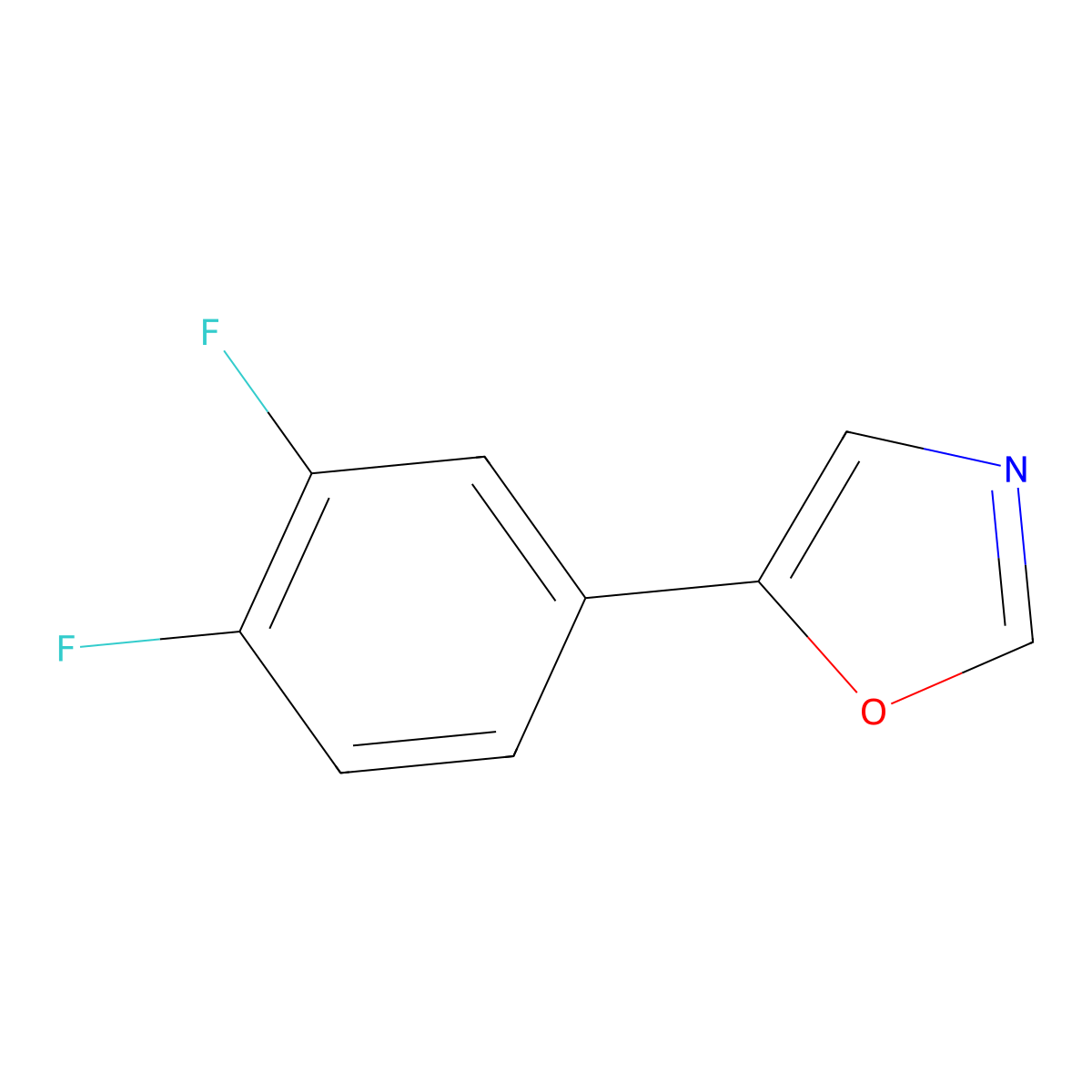 5-(3,4-Difluorophenyl)-1,3-oxazole molecular structure, CAS 2011310-94-2