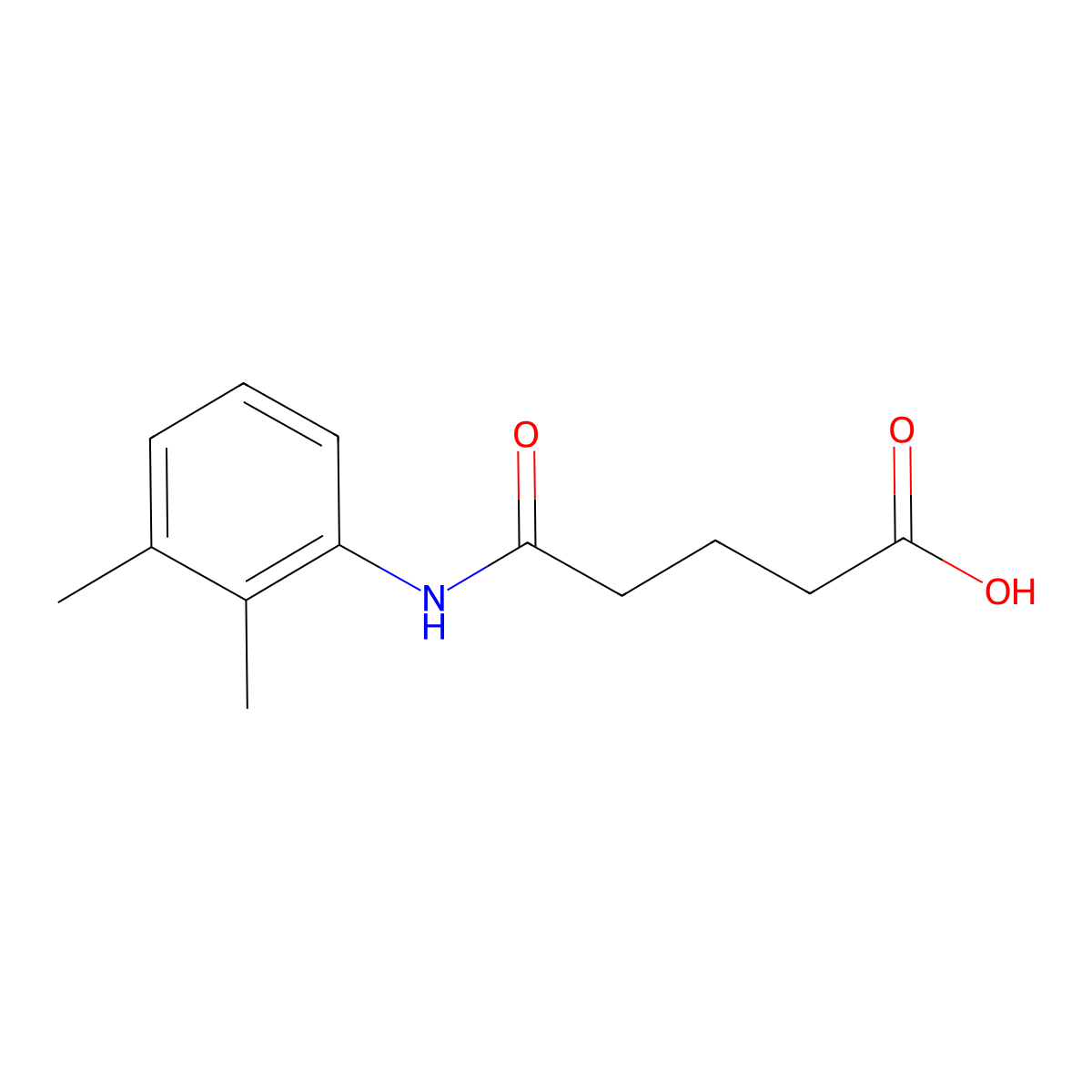 5-(2,3-Dimethylanilino)-5-oxopentanoic acid molecular structure, CAS 201137-71-5