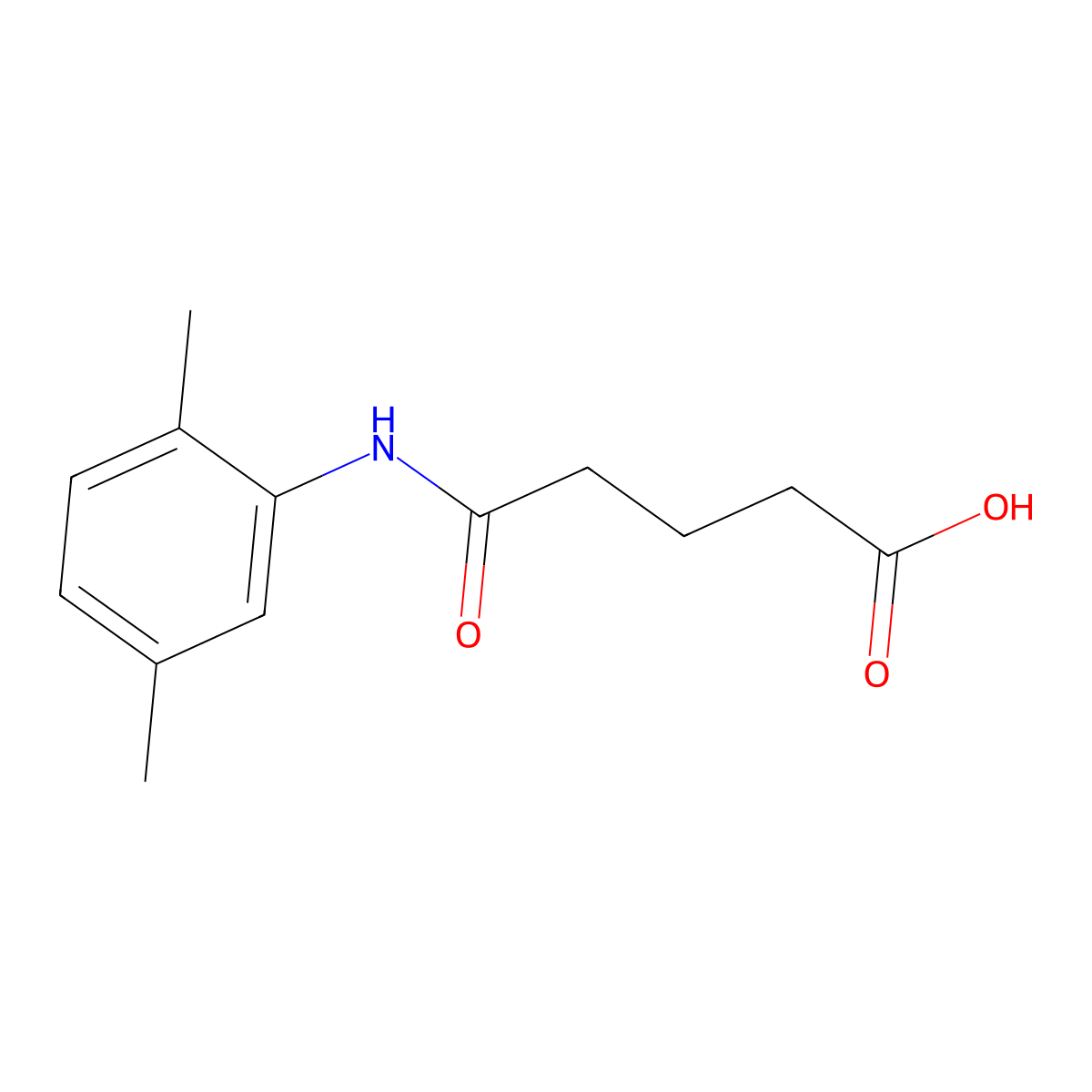 5-[(2,5-Dimethylphenyl)amino]-5-oxopentanoic acid molecular structure, CAS 201137-72-6