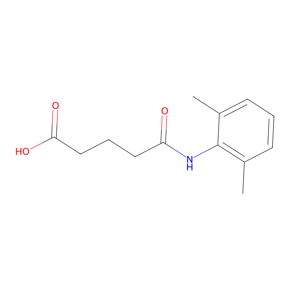 4-((2,6-Dimethylphenyl)carbamoyl)butanoic acid molecular structure, CAS 201137-73-7