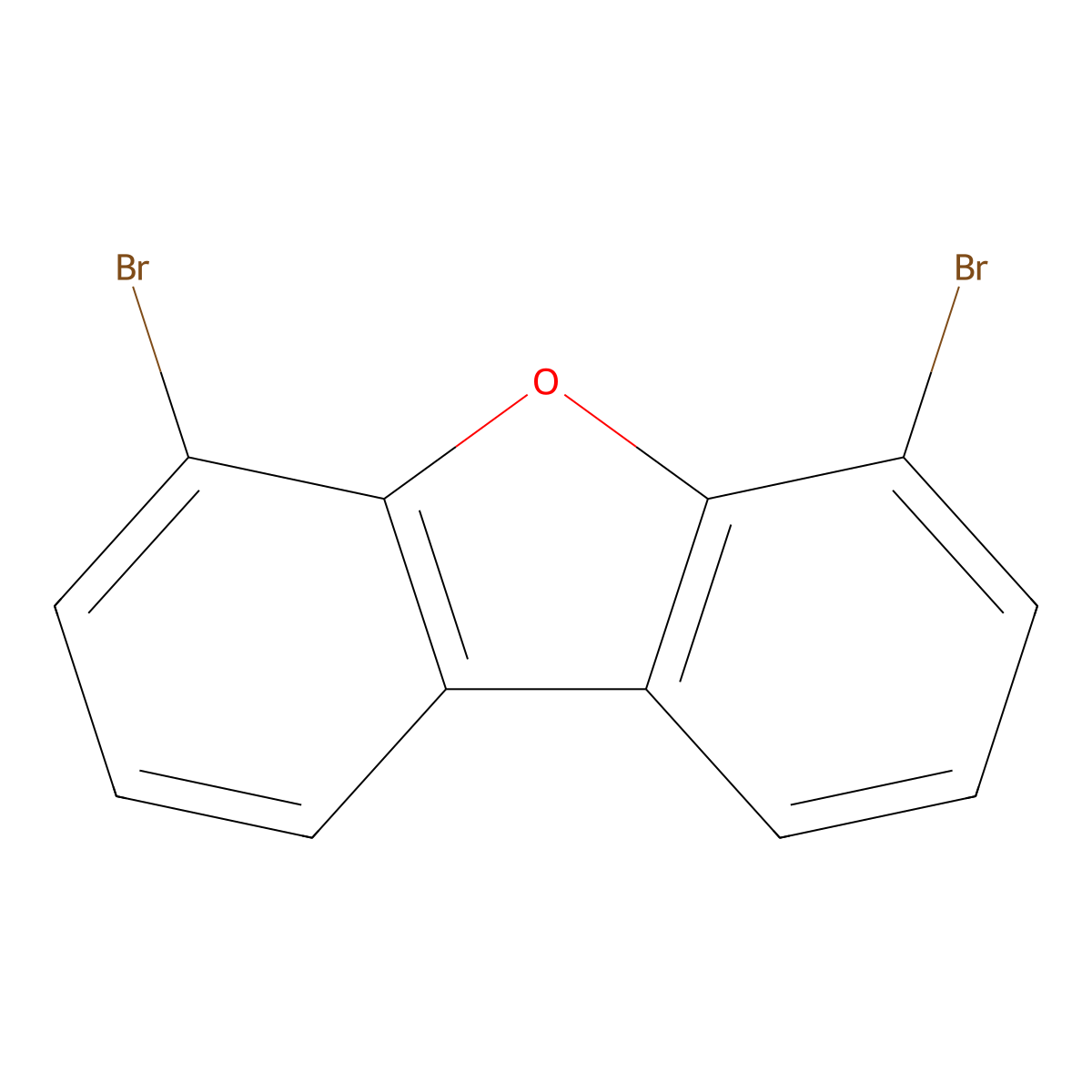 4,6-Dibromodibenzofuran molecular structure, CAS 201138-91-2