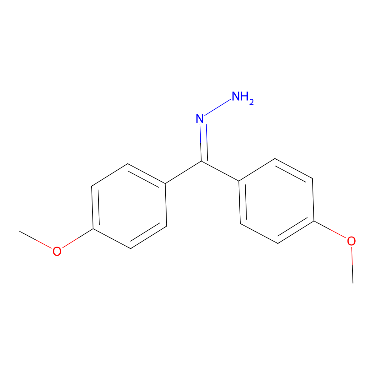 [Bis(4-methoxyphenyl)methylidene]hydrazine molecular structure, CAS 20114-55-0