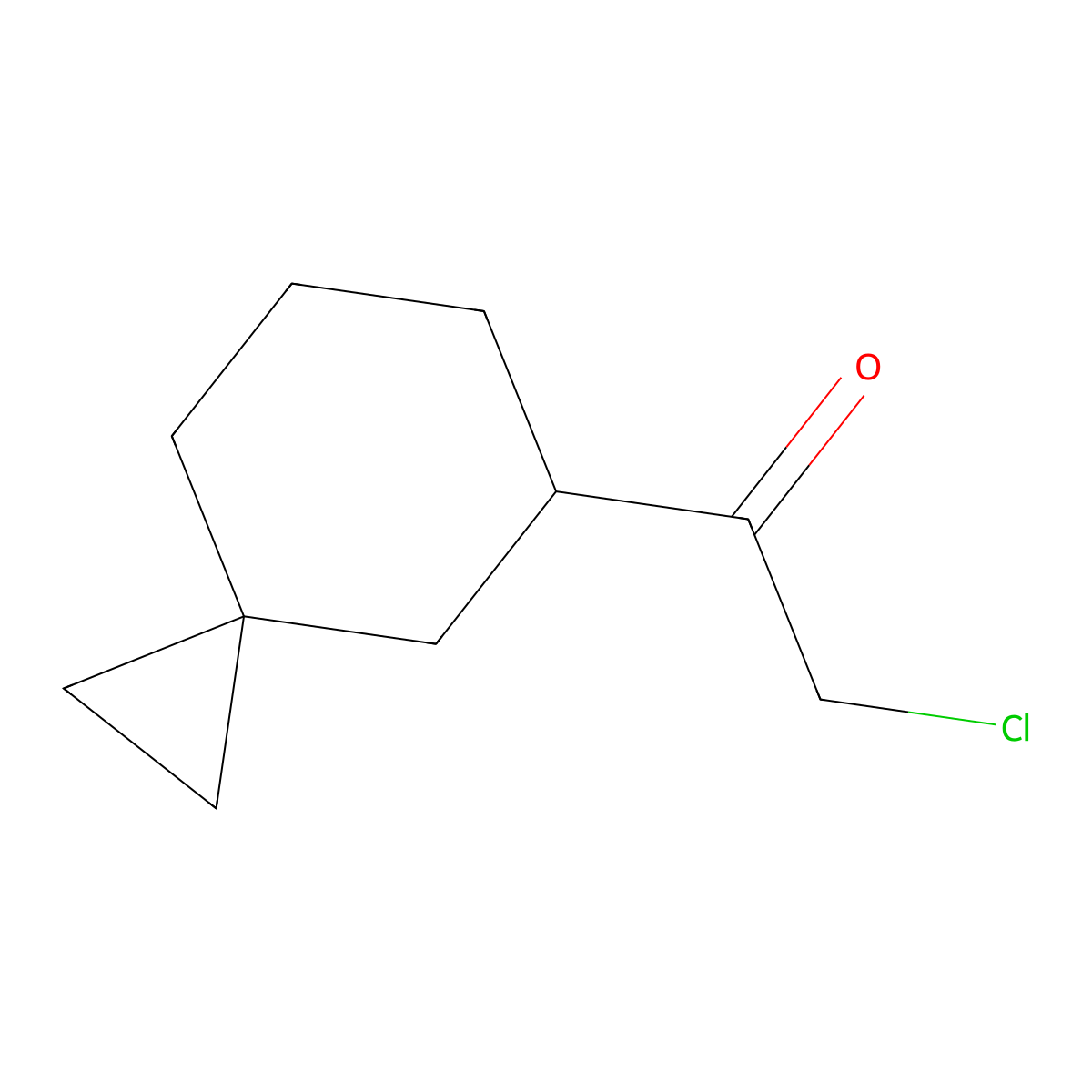 2-Chloro-1-(spiro(2.5)octan-5-yl)ethan-1-one molecular structure, CAS 2011452-23-4