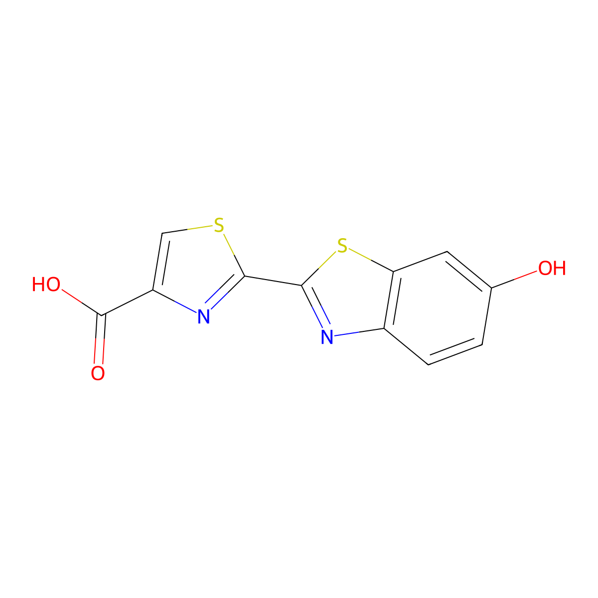Dehydroluciferin molecular structure, CAS 20115-09-7